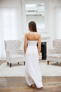 Blanco By Nature - Zuri Strapless Twist Front Long Dress