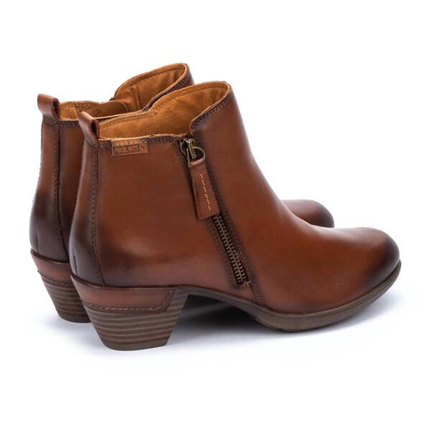 PIKOLINOS Women's Rotterdam Zip Ankle Boots in cuero - women's shoe - alternate view