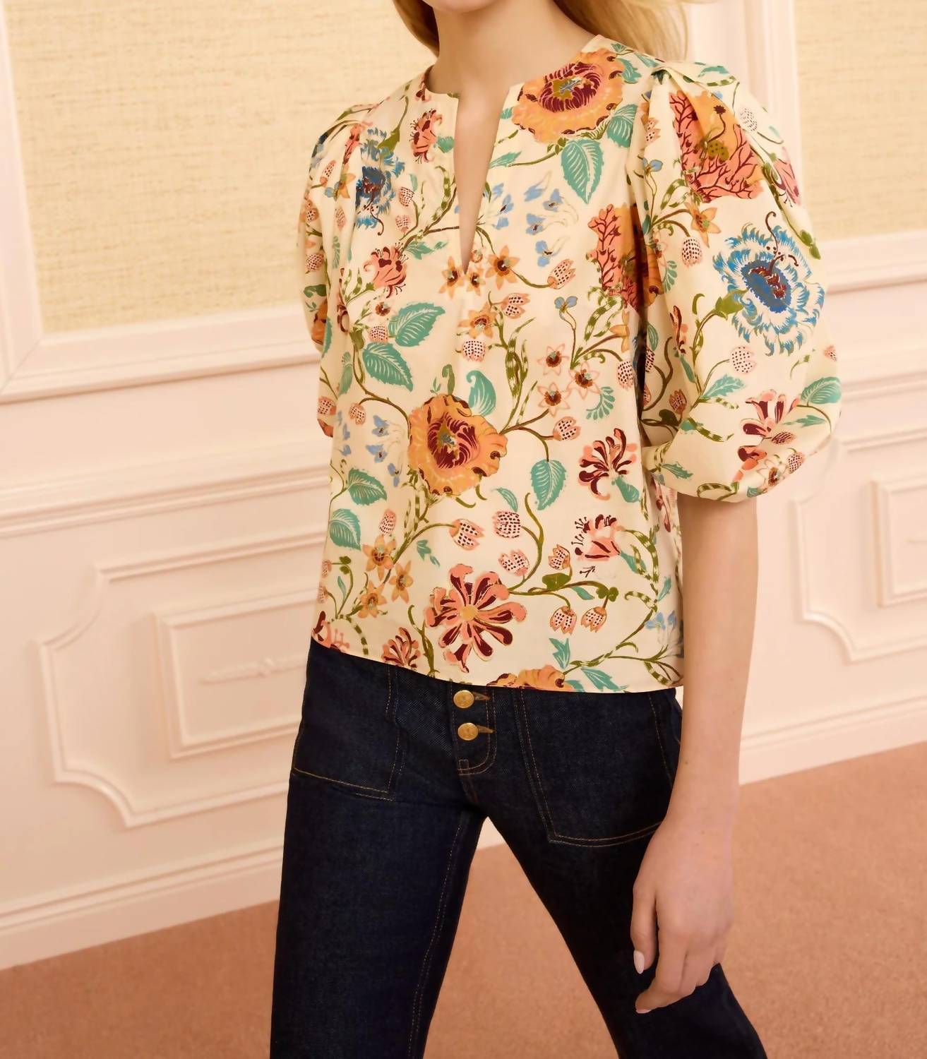 Ulla Johnson - Florielle Short Sleeve Cotton Top