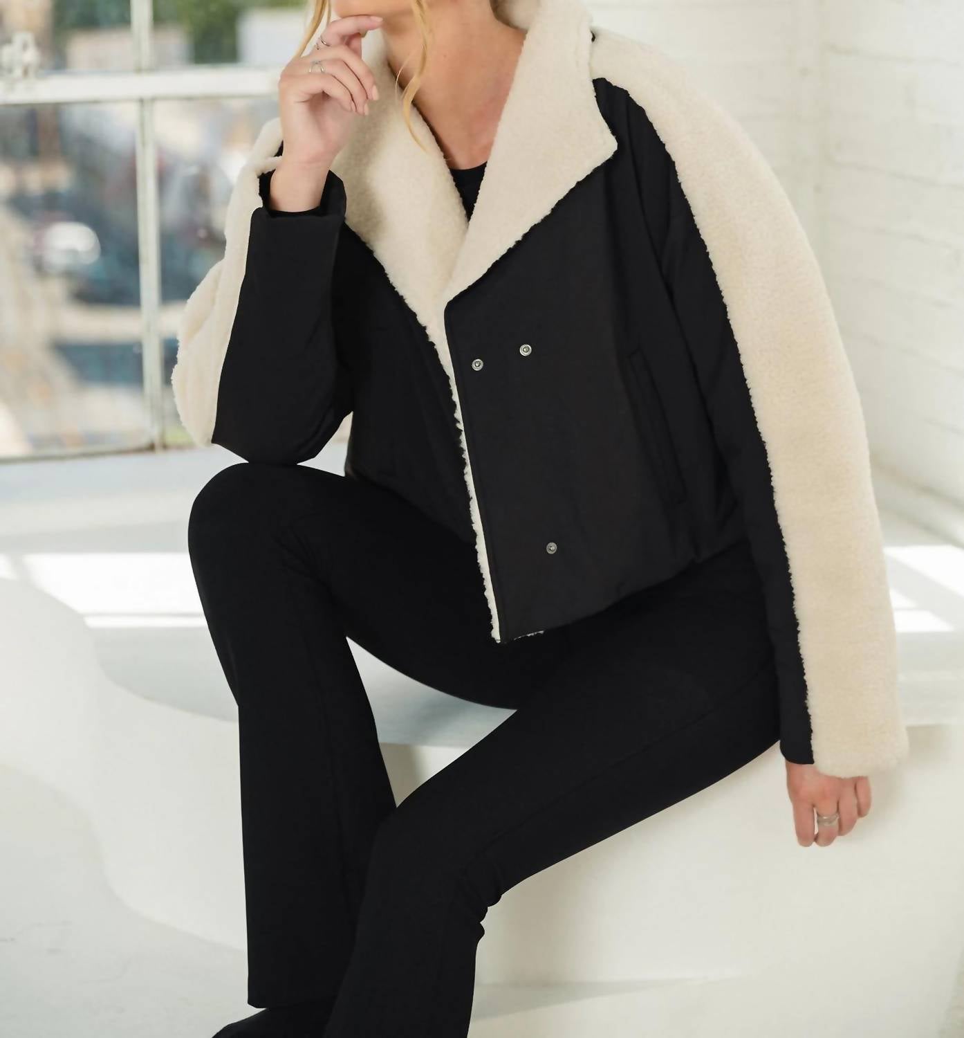 Thrive Societe - Teddy Mix Padded Jacket