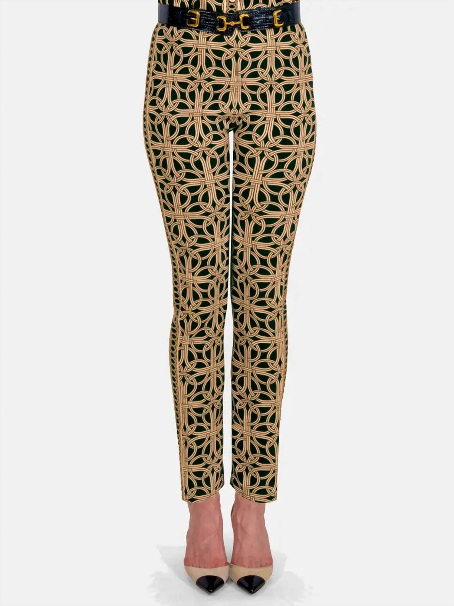 GRETCHEN SCOTT Ring Toss Gripeless Pull On Pant in black tan - women's pants