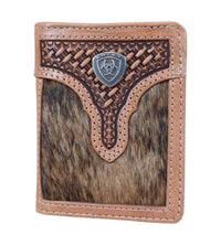 Ariat - Men's Calf Hair Basketweave Bifold Wallet