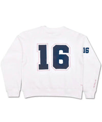 iScream Kid's Theme Classic Varsity Sweatshirt in white - kids' sweater - detail view