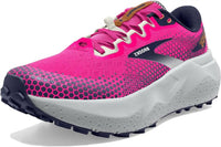 BROOKS Women's Caldera 6 Trail Running Shoes in pink glo peacoat marshmallow - men's shoe - detail view