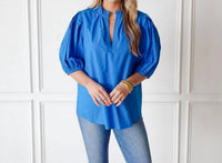 Caryn Lawn - Anna V Neck Top