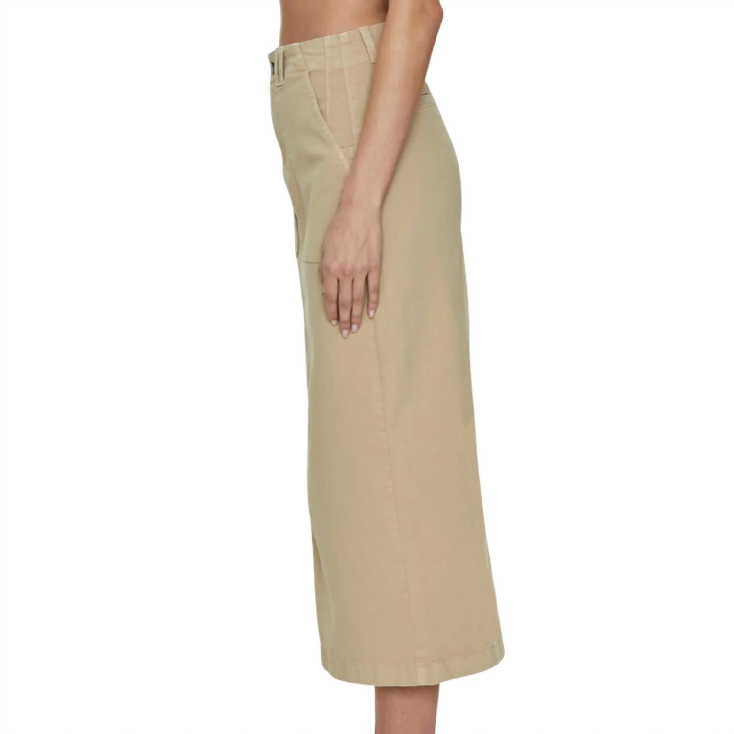 PISTOLA Pamela Utility Skirt in latte - women's skirt - alternate view