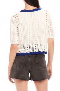 Fifteen Twenty - Betsy Open Stitch Tie Front Cardigan