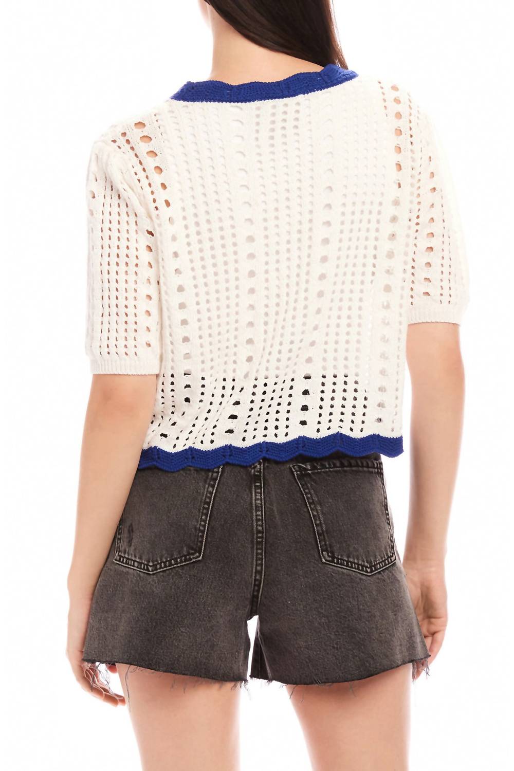 Fifteen Twenty - Betsy Open Stitch Tie Front Cardigan