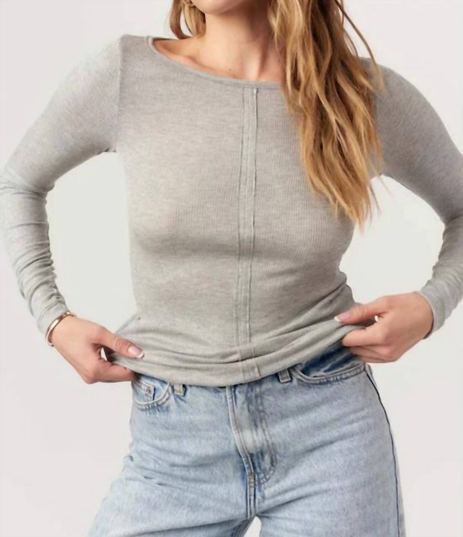 Project Social T - Yoko Boatneck Long Sleeve Tee