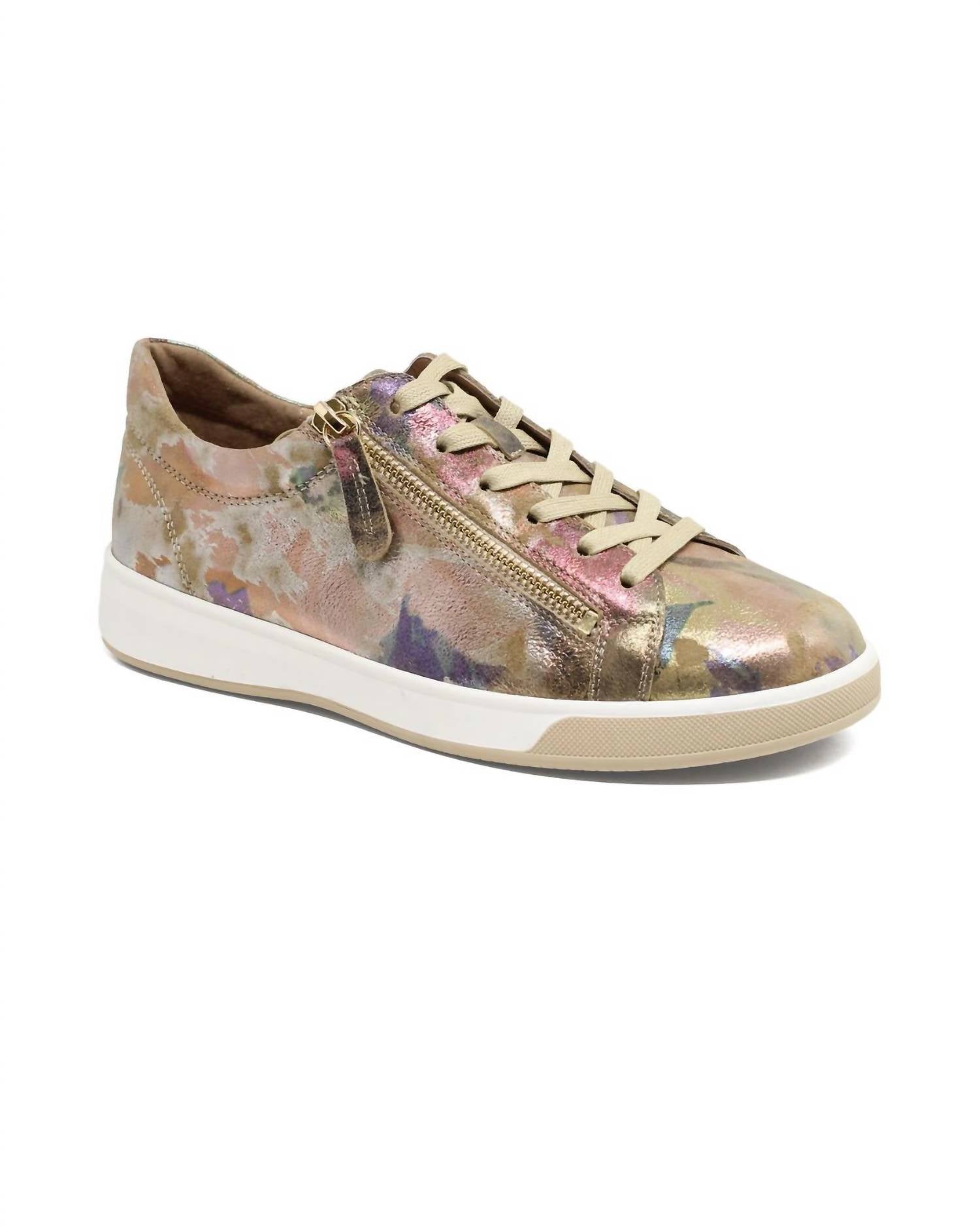 Ziera Women's Aitor-xf Sneaker in vanilla bloom leather - women's sneaker