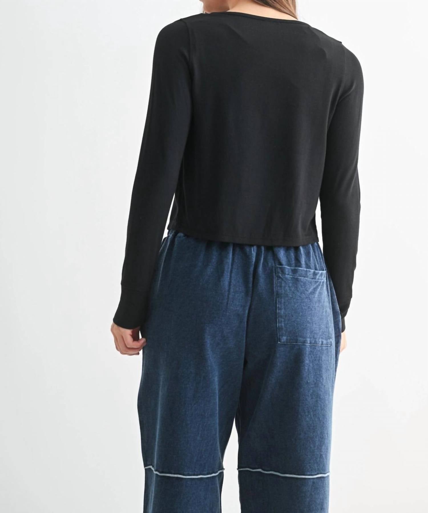 Mono B - Long Sleeve Tie Top