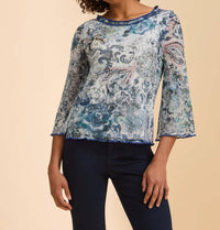 Fdj - Stefanie Bell Sleeve Boat Neck Top
