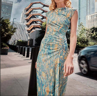 La Fuori - Net Gathered Maxi Dress