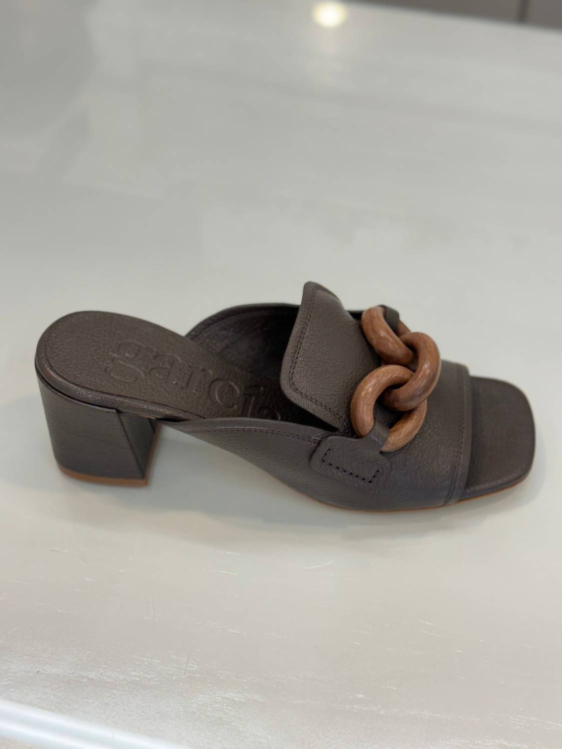 pedro garcia Women's Umita Heels in silt - women's heels - detail view