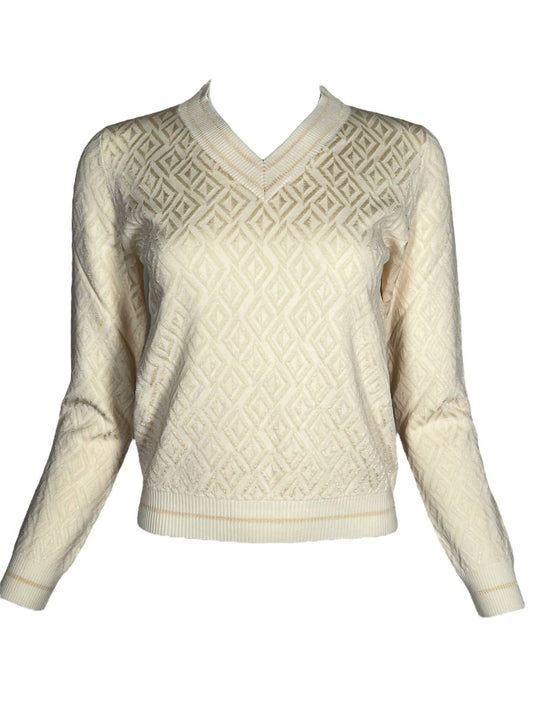 D.Exterior - WOMEN DIAMOND PATTERN SWEATER