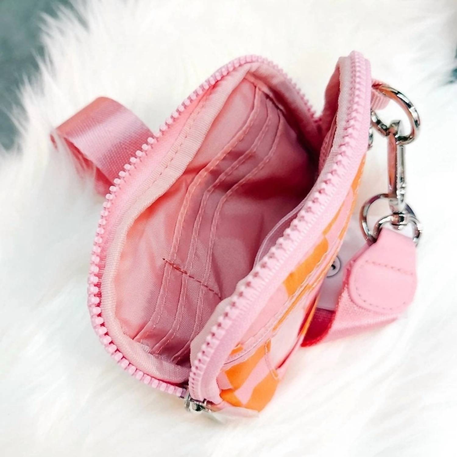 Pretty Simple Women's Nelly Nylon Card Id Wallet Wristlet in watermelon pink - women's bag - alternate view