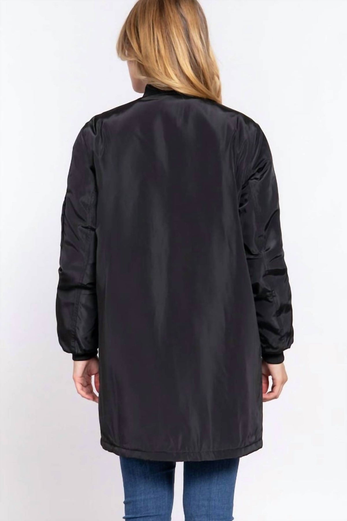 Active Basic - Long Line Bomber Jacket