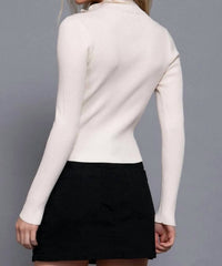 Active Basic - Long Sleeve Two Way Open Zipper Sweater