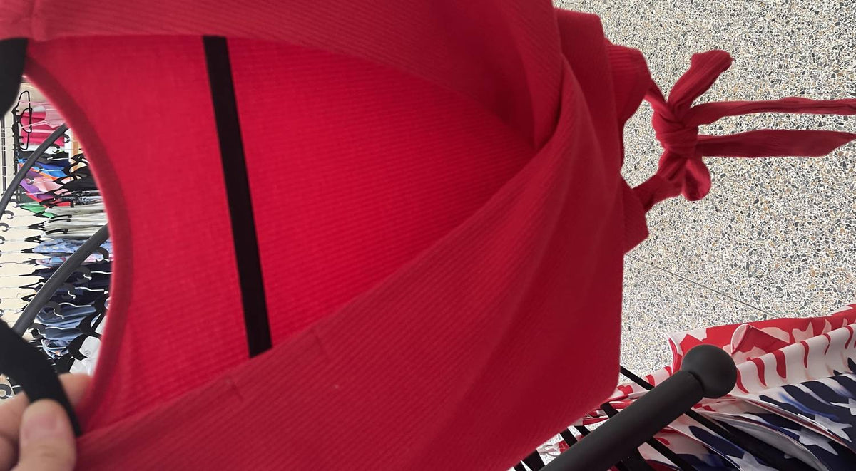Active Basic - Red tie top