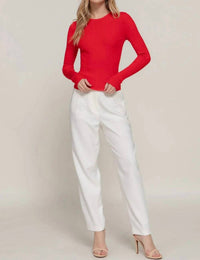 Active Basic - Ribbed Knit Long Sleeve Top