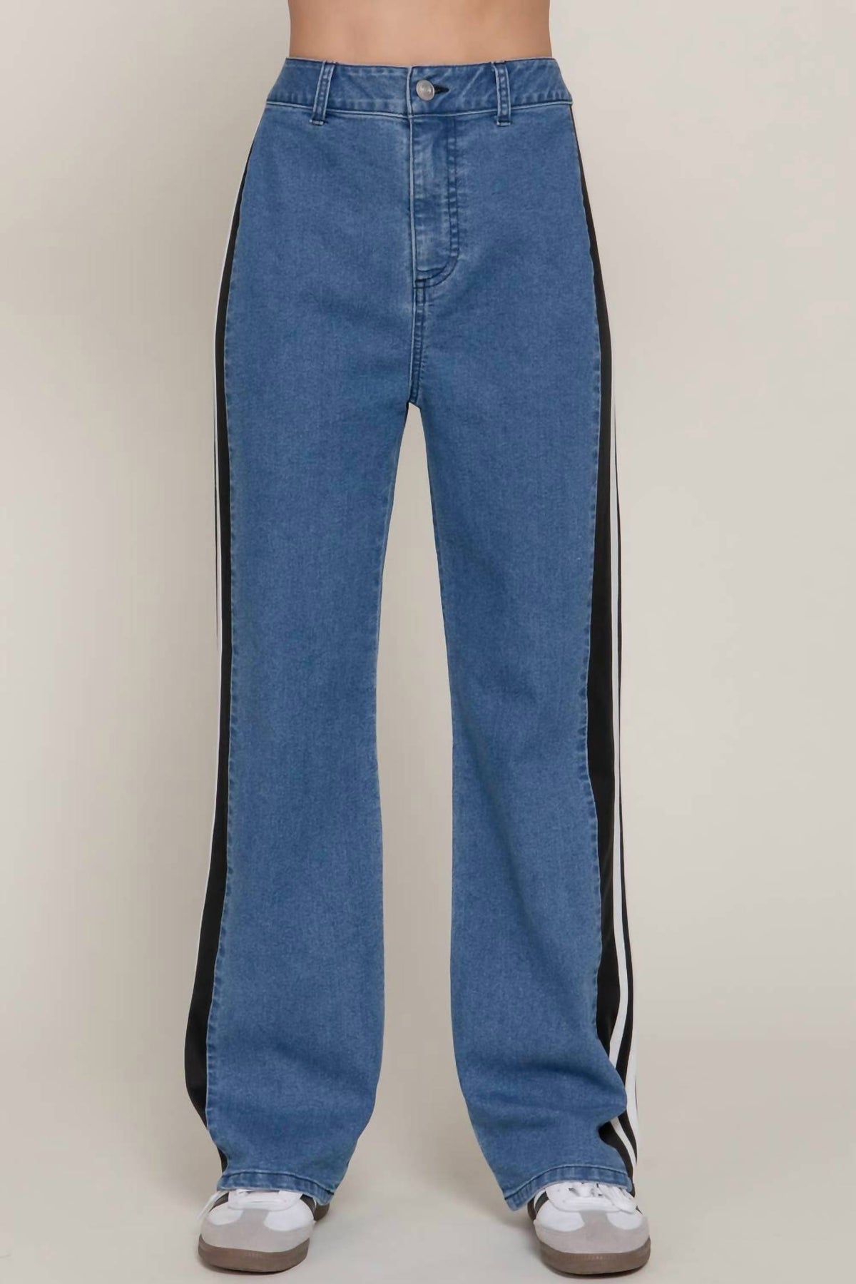 Active Basic - Side Contrast Straight Fit Denim Jeans