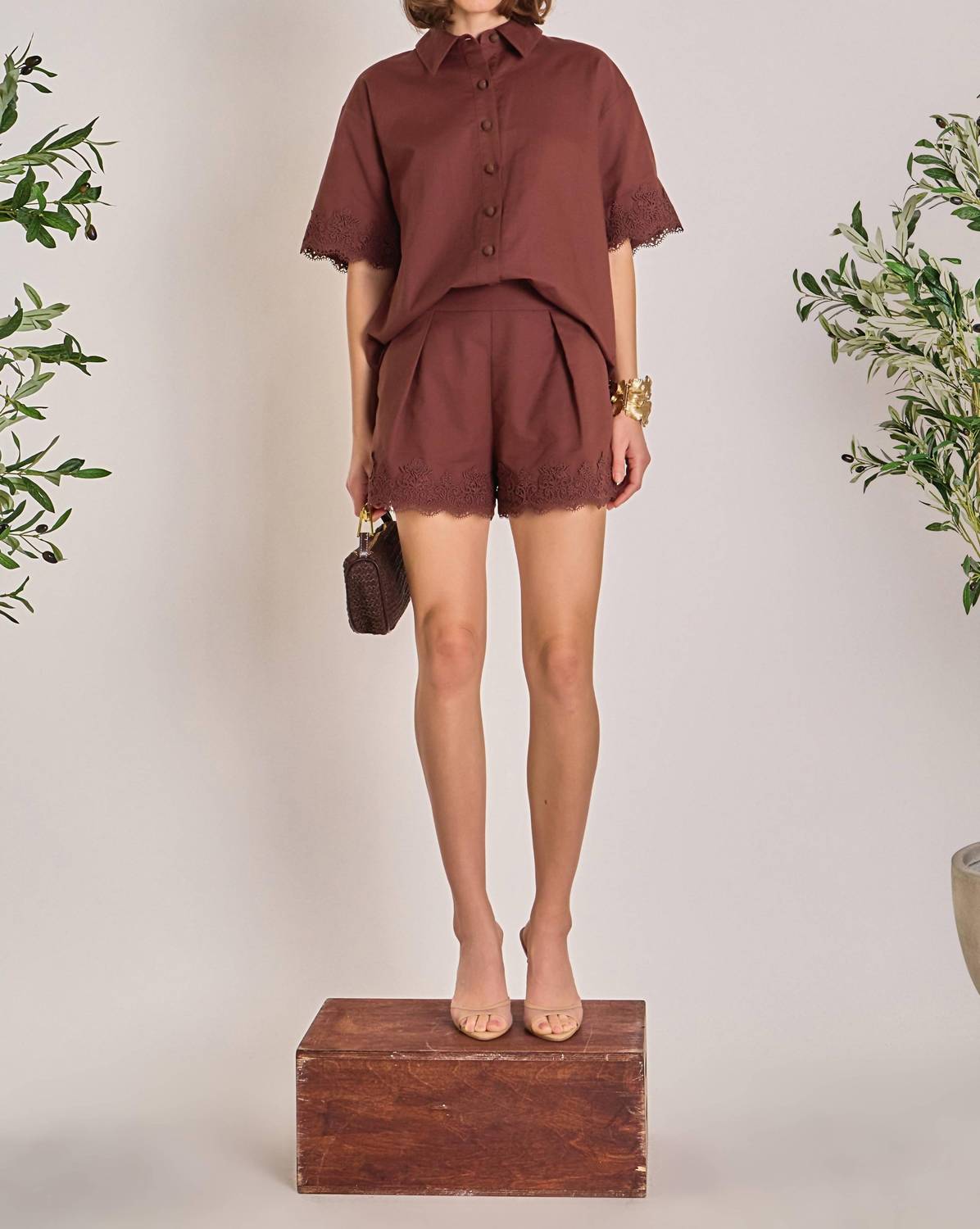 English Factory - The Midnight Lace Linen Shirt