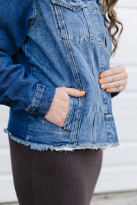Mikarose Janice Denim Jacket in dark wash - women's jacket - view 8
