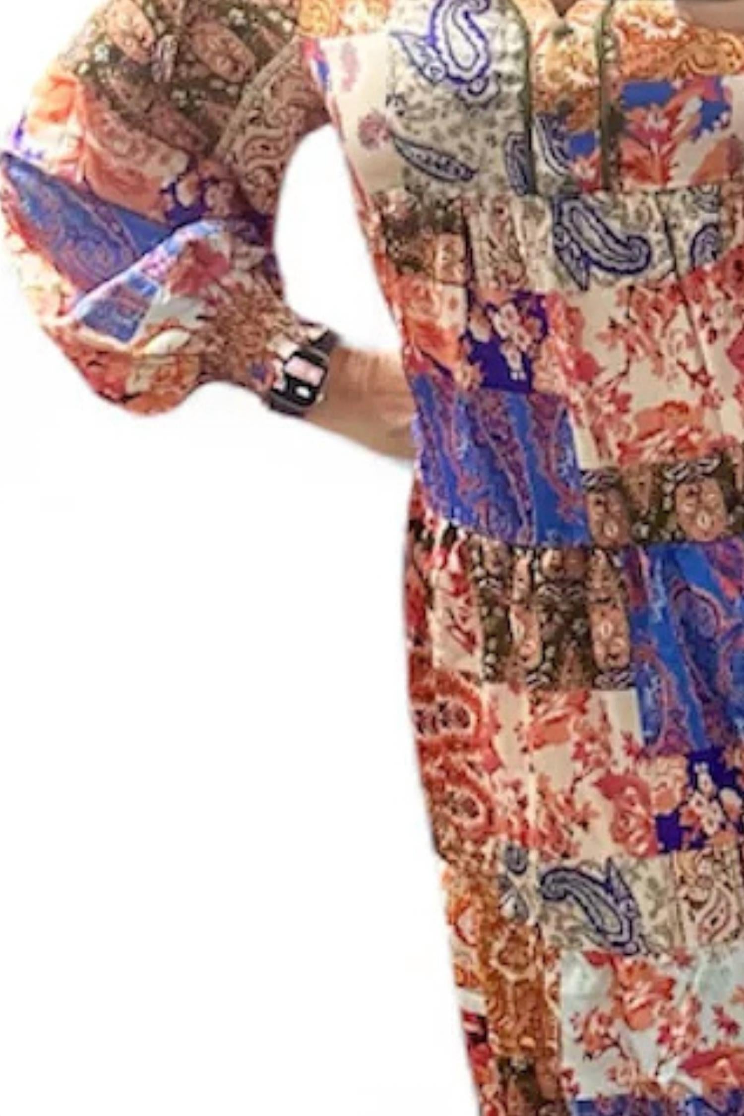 Umgee - Paisley Mix Print Midi Dress