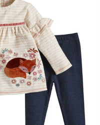Mudpie - Girl's Fox Tunic And Leggings Set