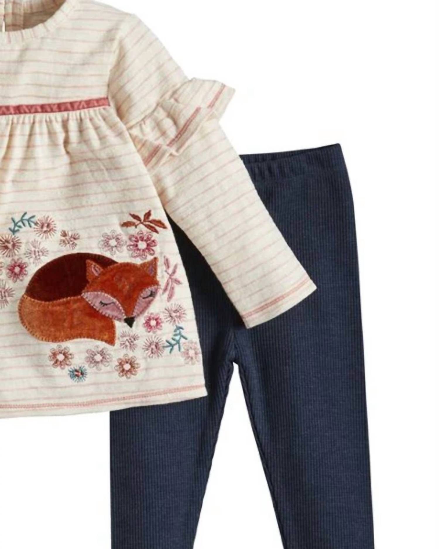 Mudpie - Girl's Fox Tunic And Leggings Set