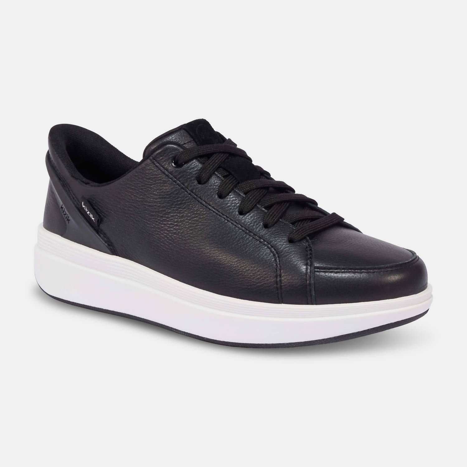 kizik Women's Sydney Leather Sneakers in black - women's sneaker