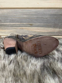 Concho Fringe Peep Toe Bootie