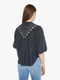 Mother V-yoke Shirt in trifecta - women's blouse - alternate view