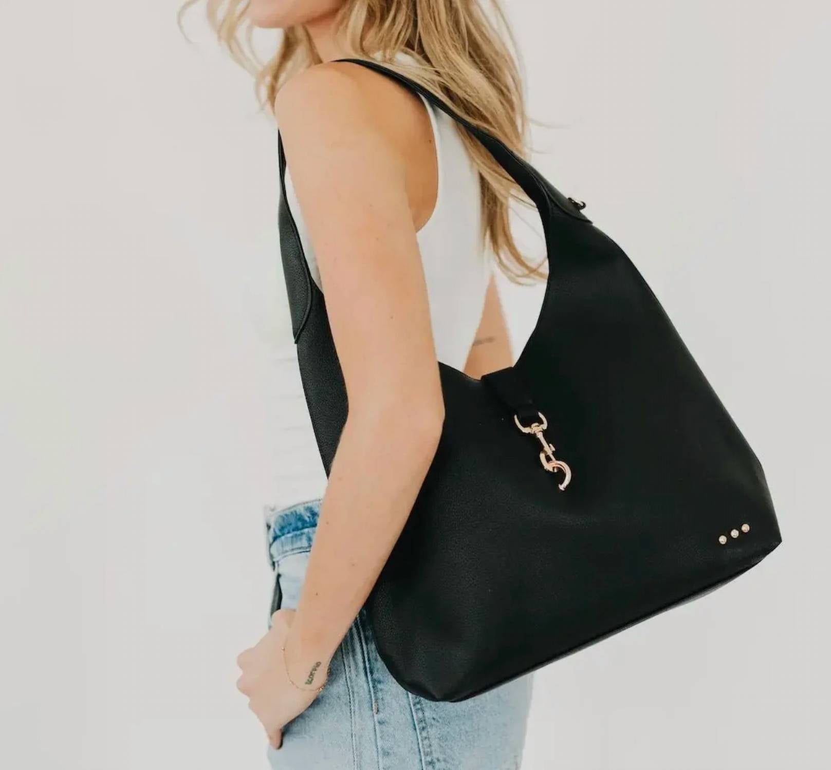 Pretty Simple - Women's Haddie Hobo Vegan Leather Tote