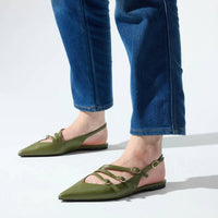 Yosi Samra - Women's Ava Slingback Flat Shoes