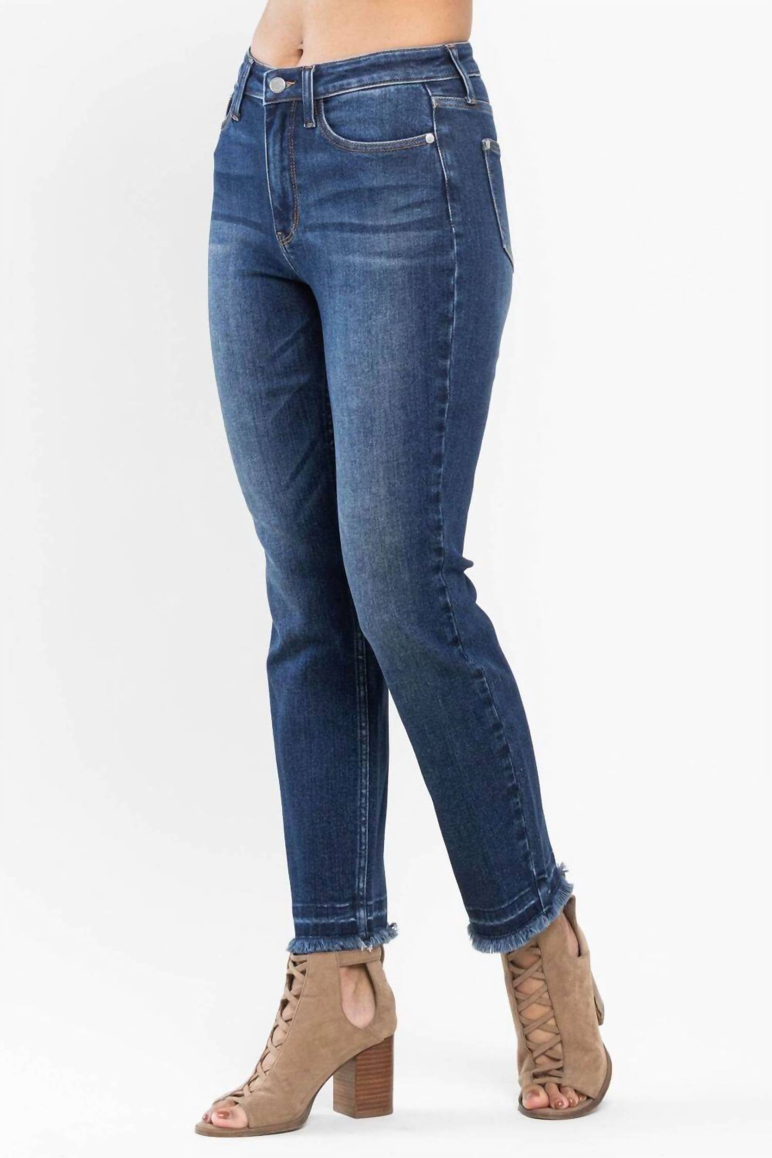 Judy Blue - High Waist Released Hem Slim Jeans