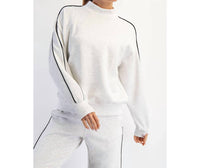 Rae Mode - Scuba Two Stripe Piping Mockneck Top
