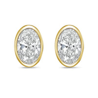 Diana M Jewels - Women's Oval Lab-grown Diamond Stud Earrings (6.00 Tcw) - Elegant