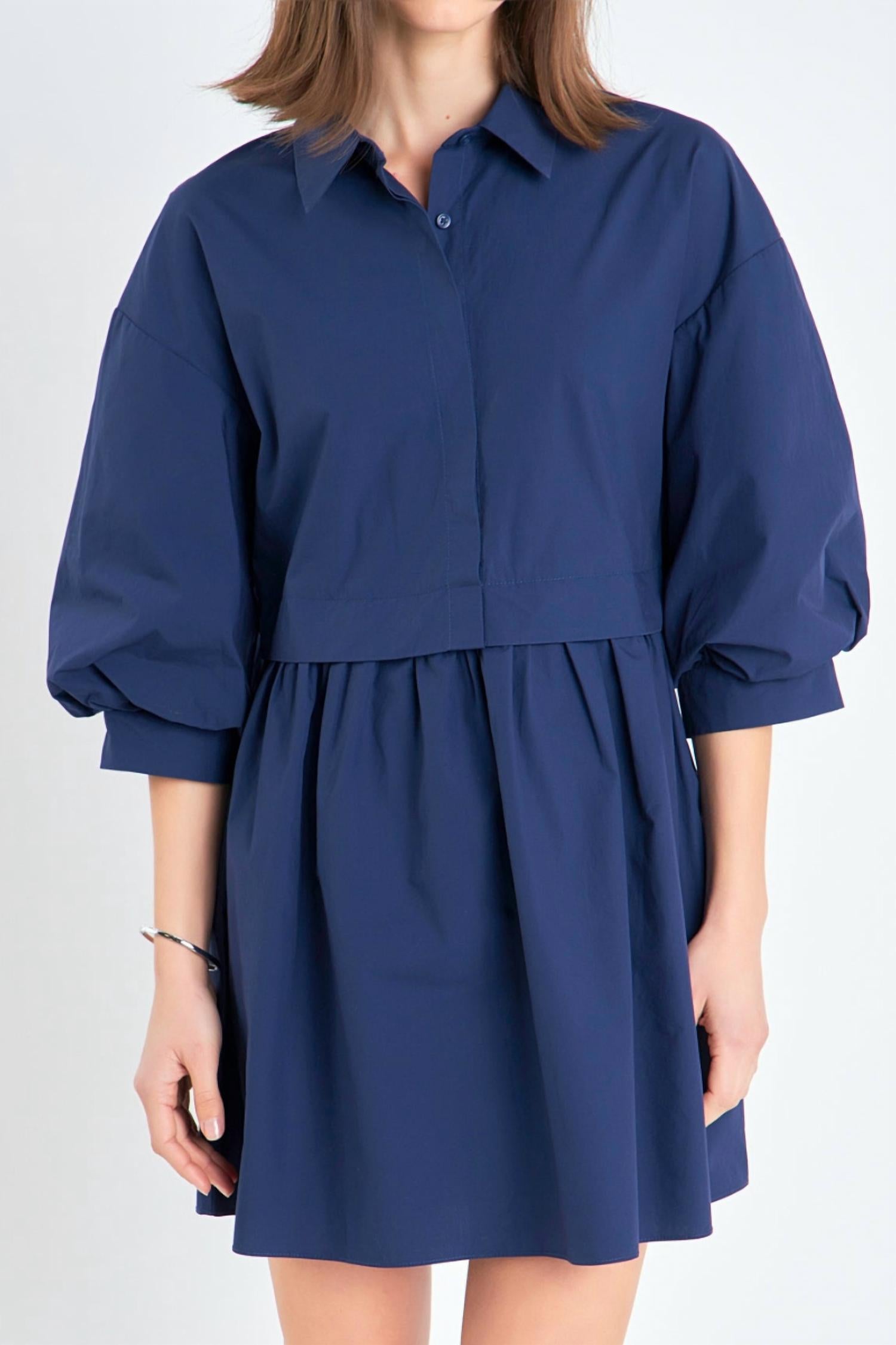 English Factory - Jada Puff Sleeve Mini Dress