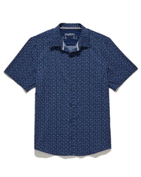 Flags & Anthem - Oakwood Short Sleeve Floral Print Seersucker Performance Shirt