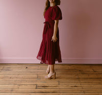 TCEC Brandi Midi Dress in burgundy - women's dress - view 4
