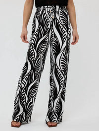 ESQUALO Summer Vibes Trousers in print - women's pants