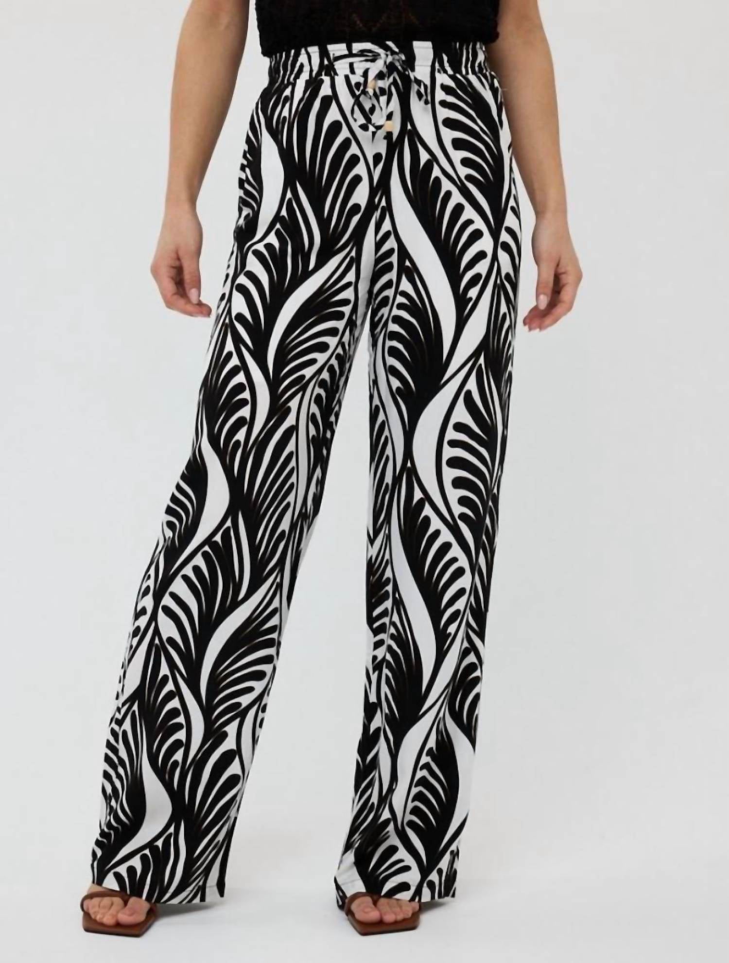 ESQUALO Summer Vibes Trousers in print - women's pants