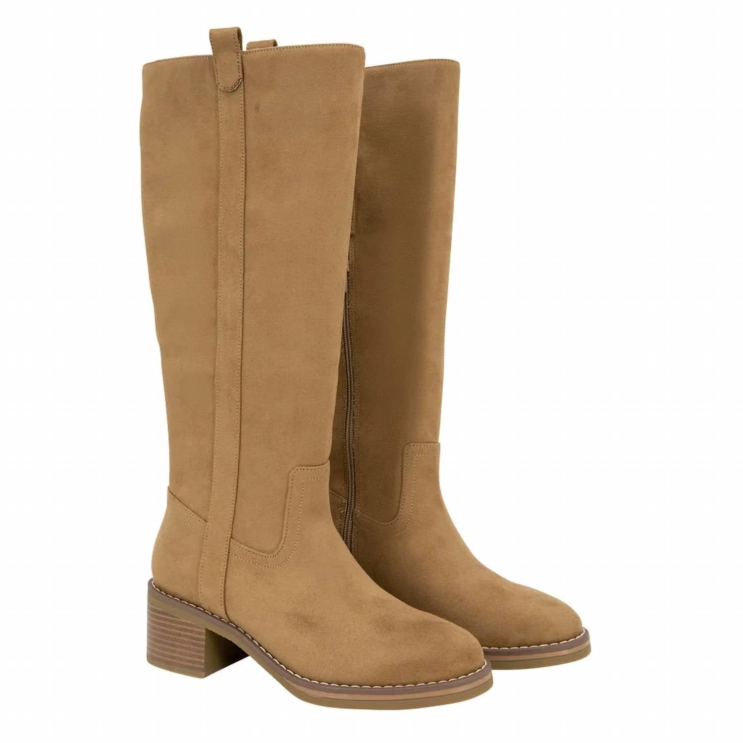 Kensie - Women's Naya Knee High Zip Up Boots