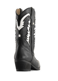 Forastero Women's Leather Western Boots in black - women's shoe - detail view