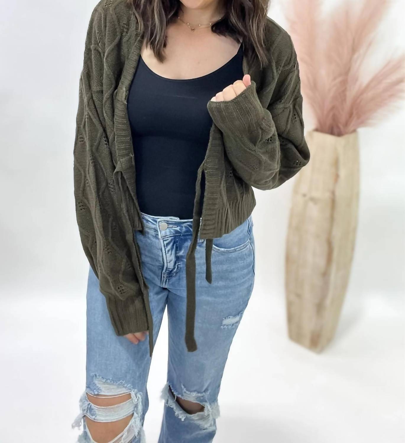 Mikarose - Knotted Knit Cardigan