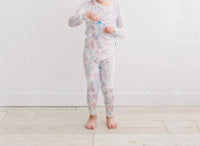 Kickee - Print Long Sleeve Kimono Pajama Set