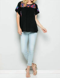 See And Be Seen - On The Border Embroidered Top