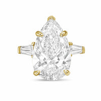 Diana M Jewels - Women's Pear Lab-Grown Diamond Ring (6.00 Ct) - Elegant