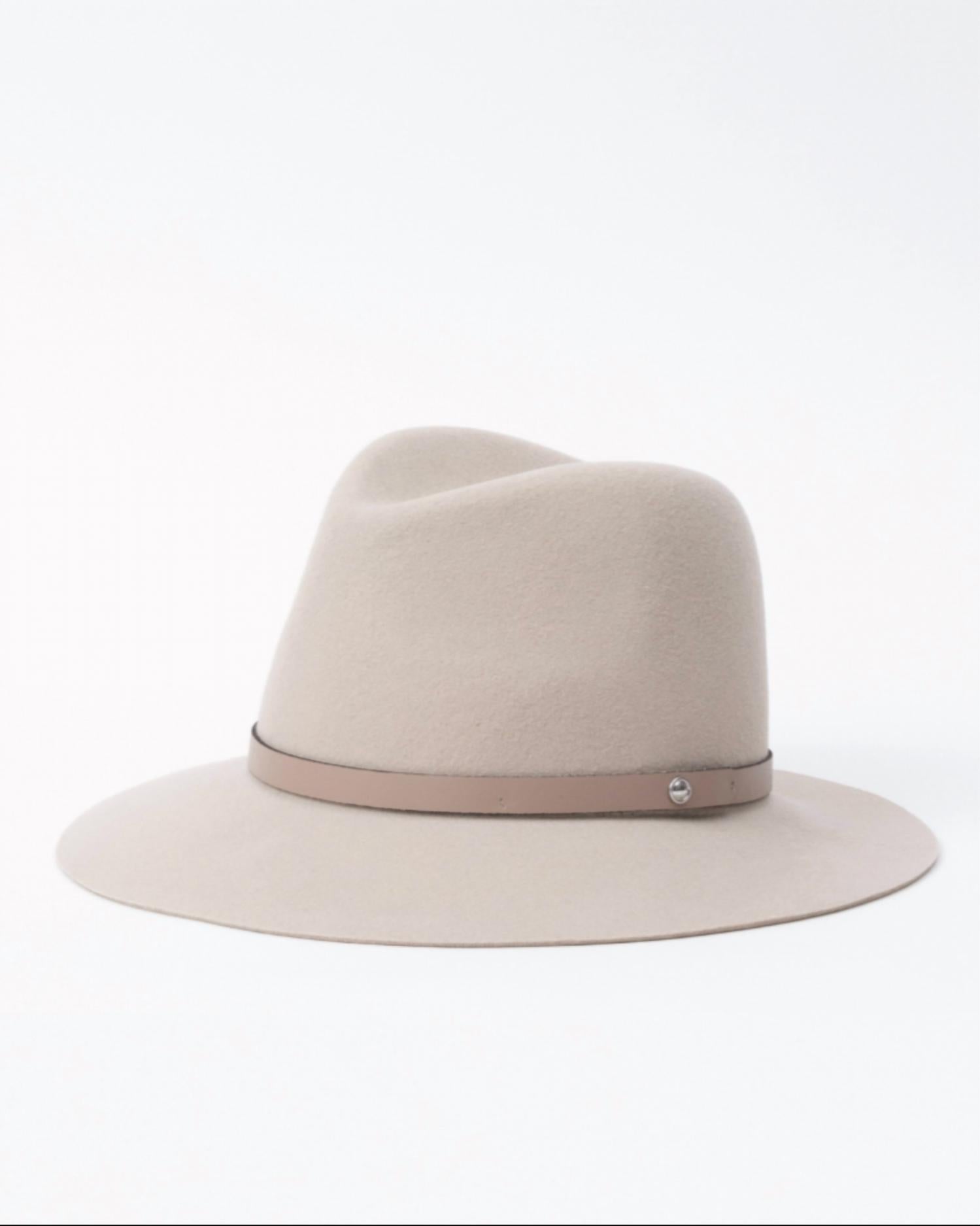 Rag & Bone Women's Floppy Brim Fedora in warm grey - women's hat